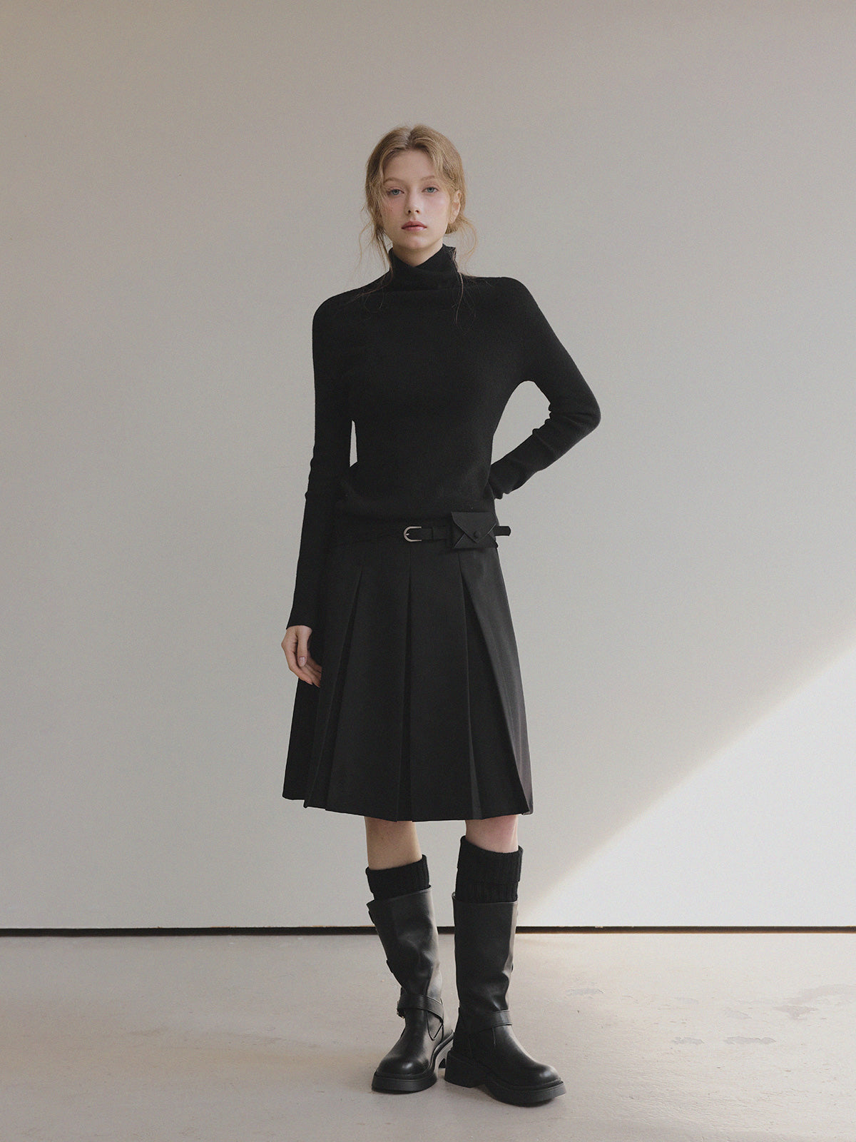 [TWEE] Maglione a collo alto a maniche lunghe Sames Wholegarment