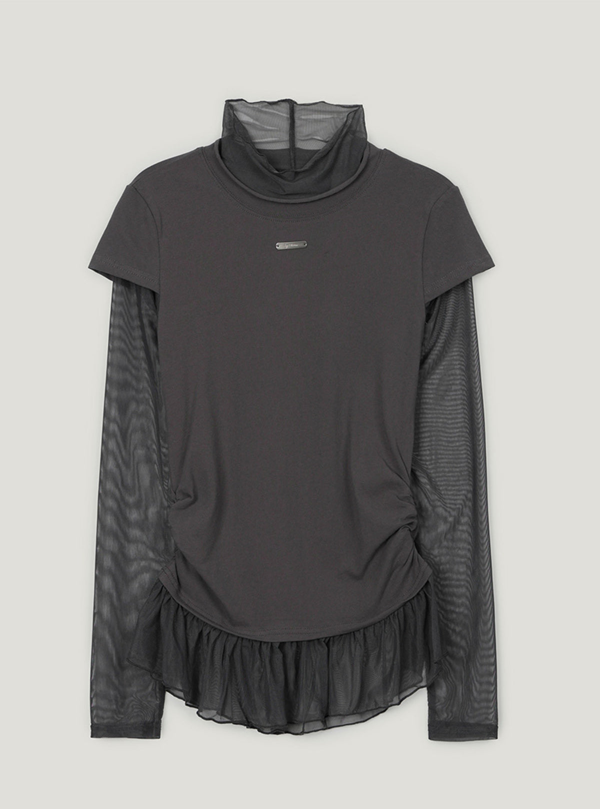 Perin Sheer Layered Long-Sleeve Blouse