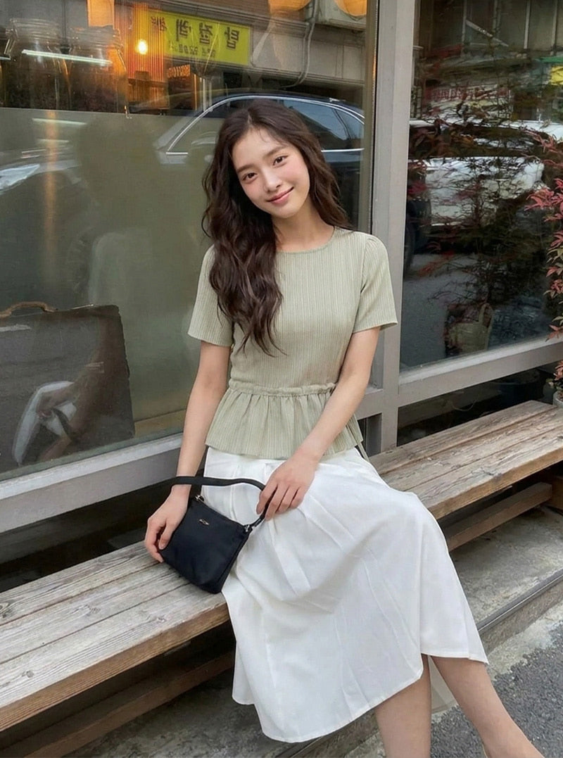 Moa belt flare long skirt | View 4