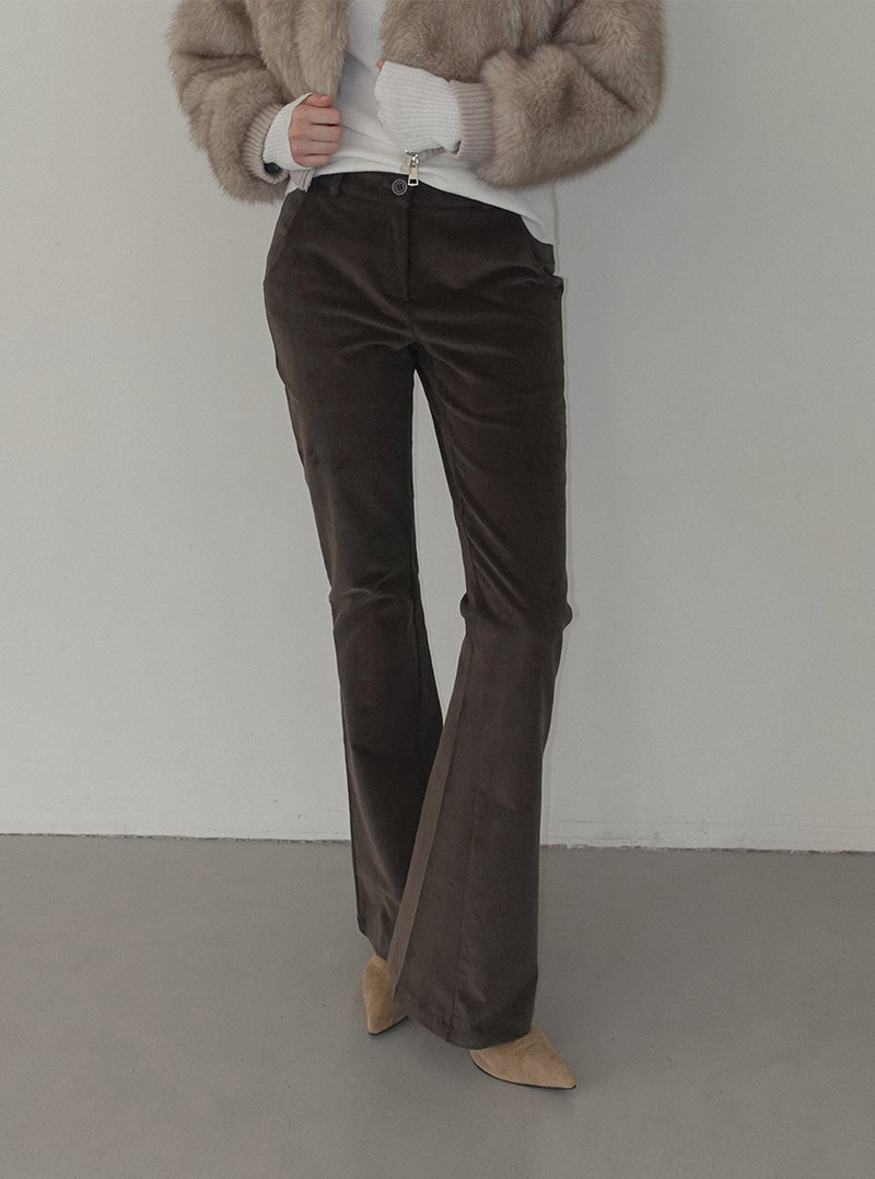 Denve corduroy semi bootscut long pants | View 15
