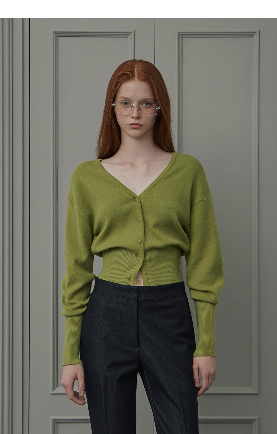 【TWEE】Anu Lovely Cardigan Basique à Col V