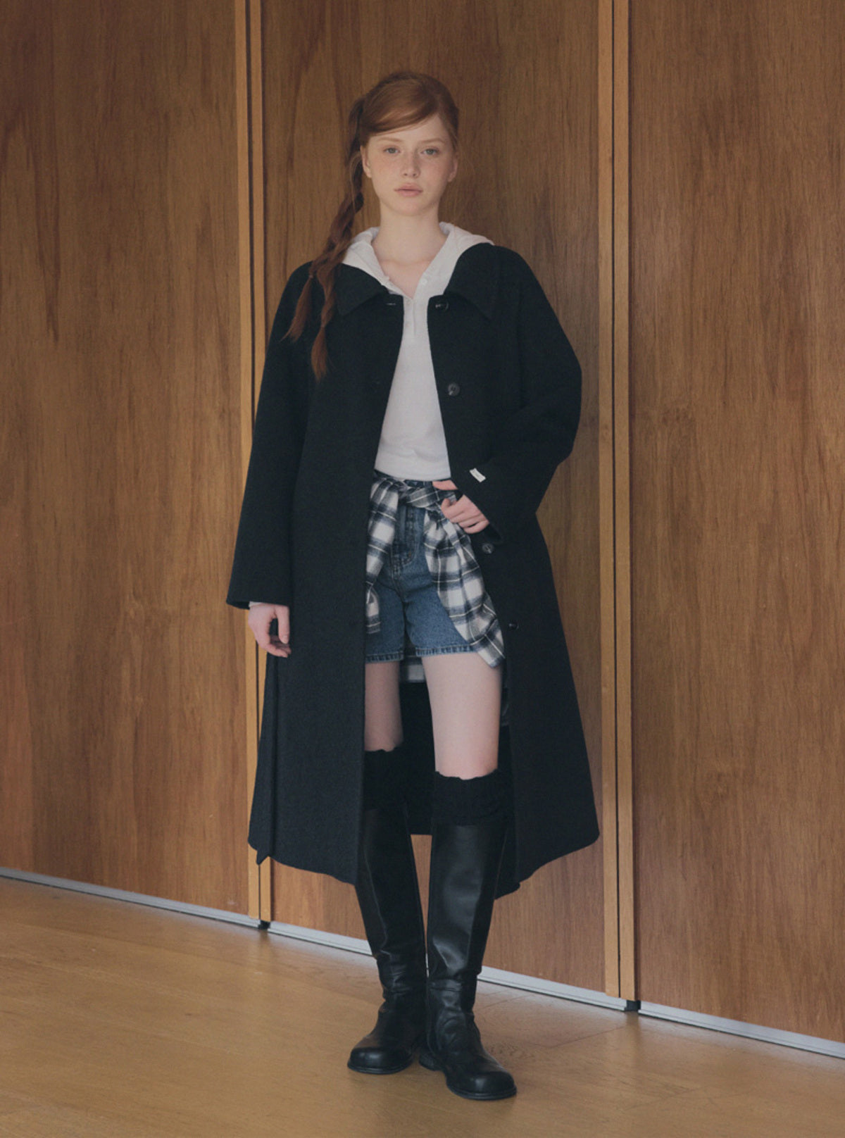 Poiten Balmacaan Handmade Long Coat (Strap Set)