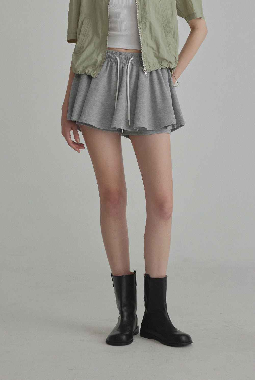 Rellin Layered Banding Skirt Pants