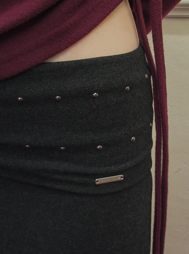 TWEE Nego stud folding maxi long skirt | Product styling view 14