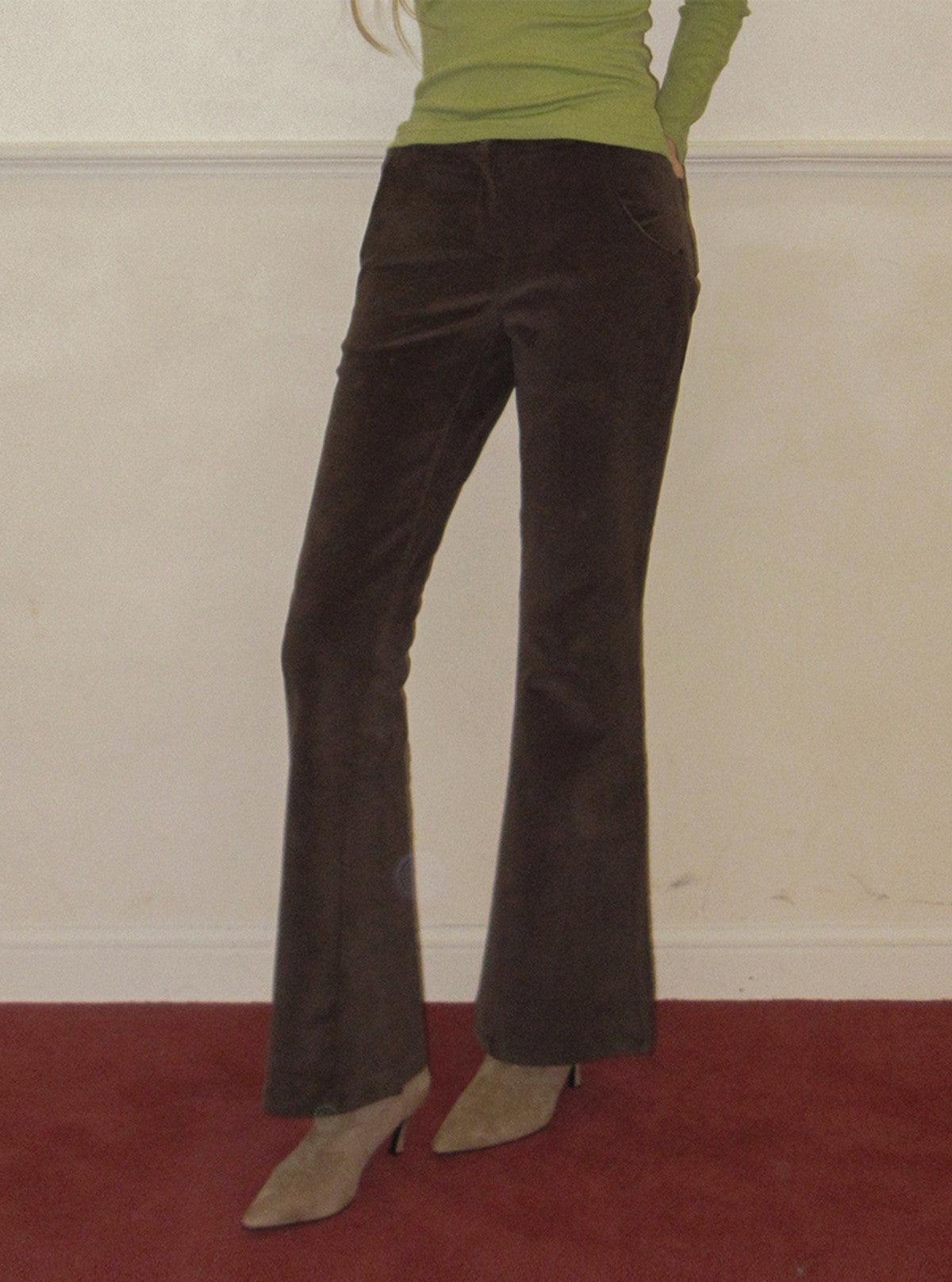 Denve corduroy semi bootscut long pants | View 17