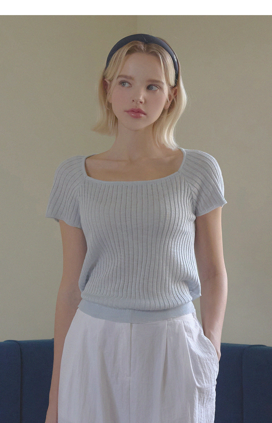 Tolia Back Ribbon Square Knit