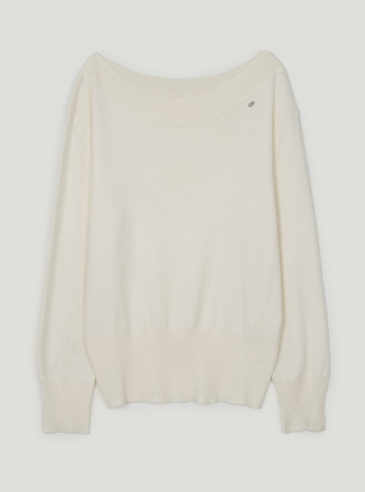 Noad off-shoulder long sleeve knit | Ivory cutout