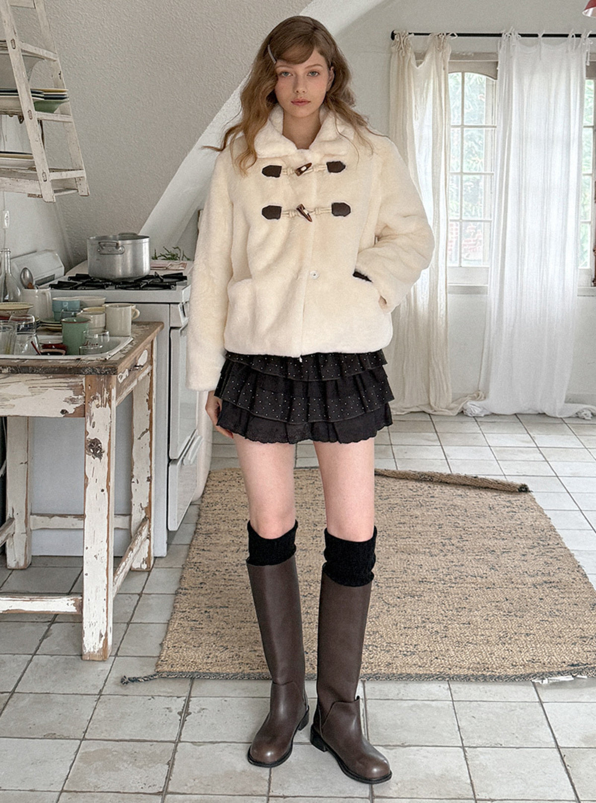 Linton Toggle Fur Jacket