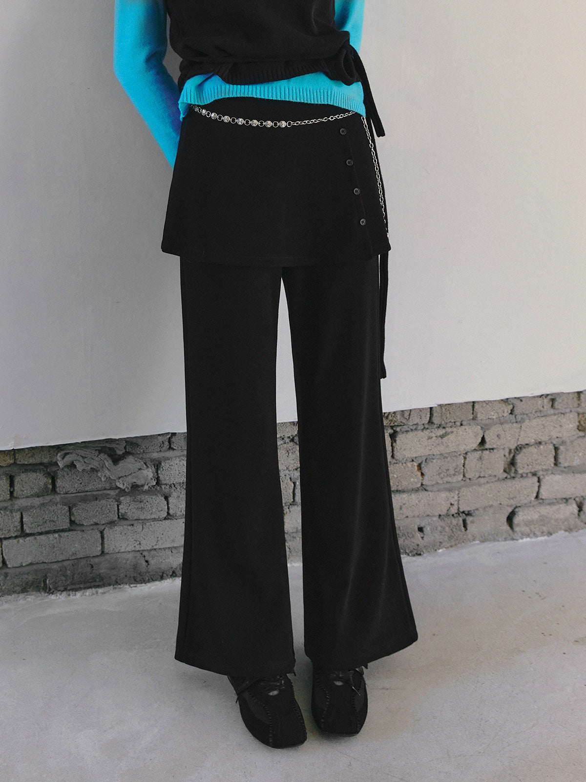[TWEE] TONES Lagenrock mit Wickeleffekt Lange Hose