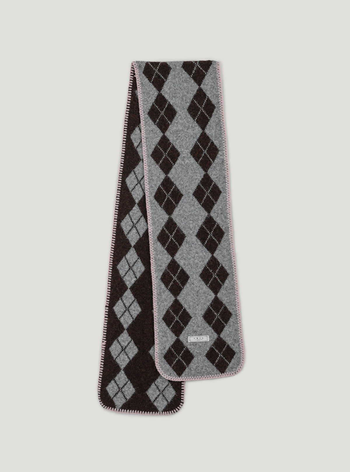 Wellon Argyle Knit Scarf