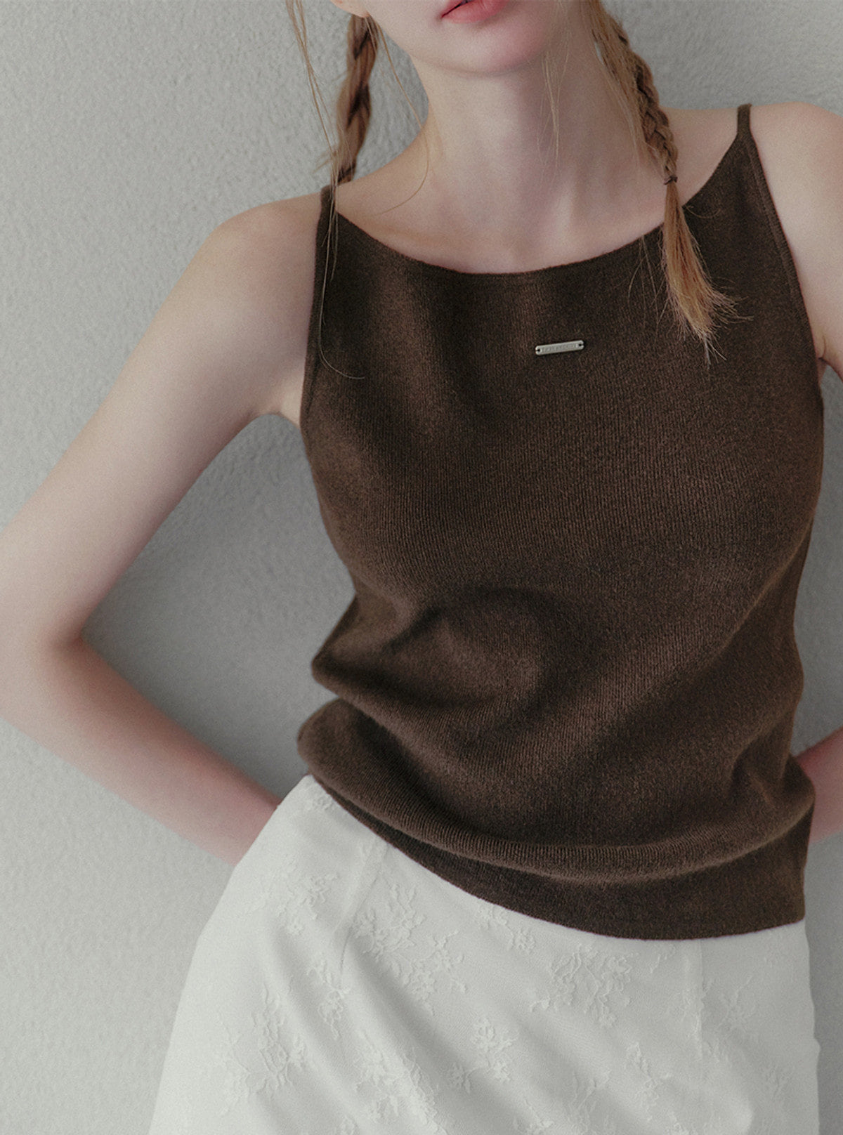 Kia basic halter sleeveless knit | View 7