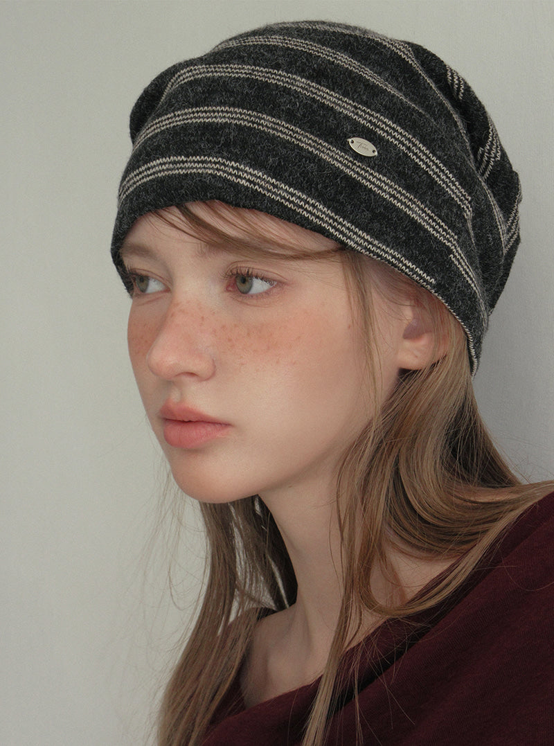 Chen stripe knit beanie | View 3