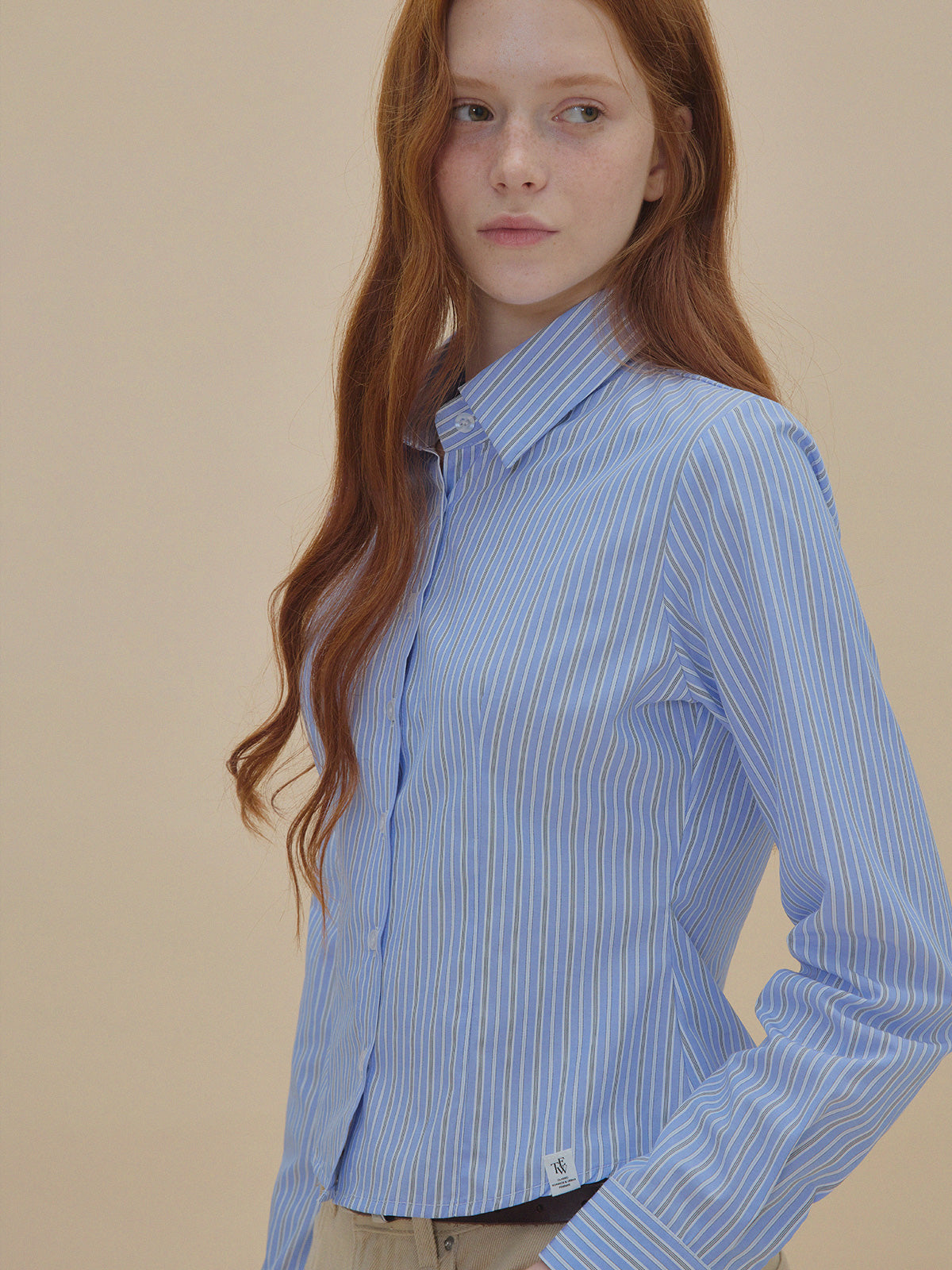 [TWEE] Chemise Slim Fit à Manches Longues Ready Stripe