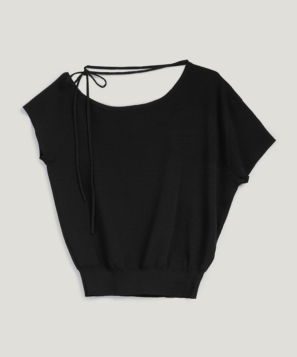 Waven Strap Half-Off Knit
