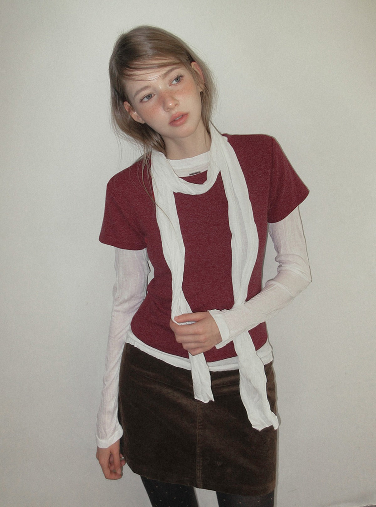 TWEE Orin vintage round neck short sleeve T-shirt | Main product image