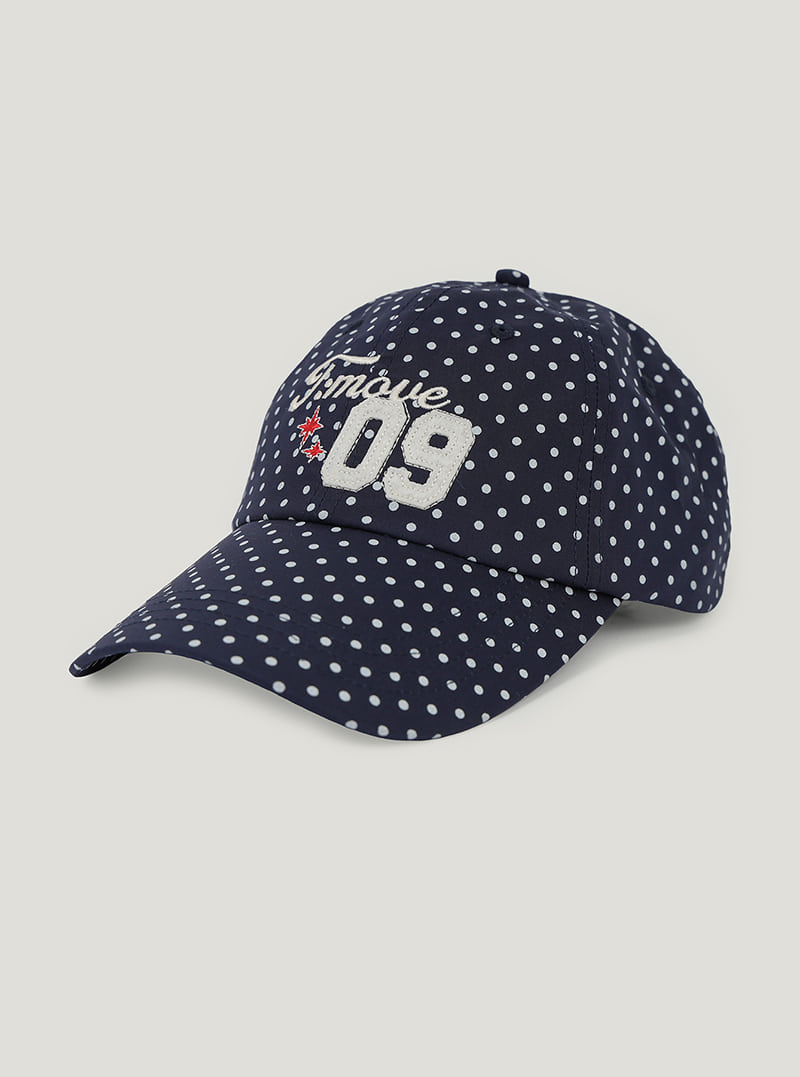 TWEE Teton dot move lettering ball cap | Navy product-only view