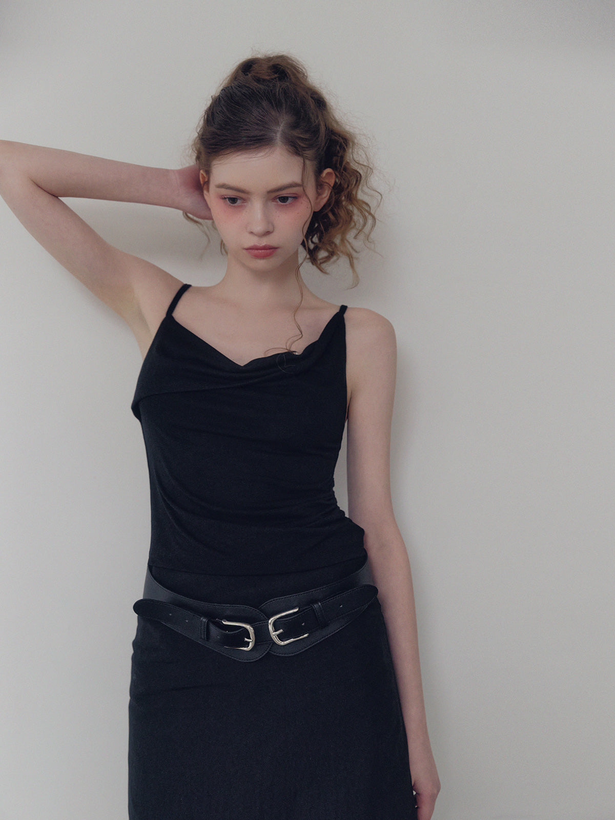 Dein shirring drape sleeveless