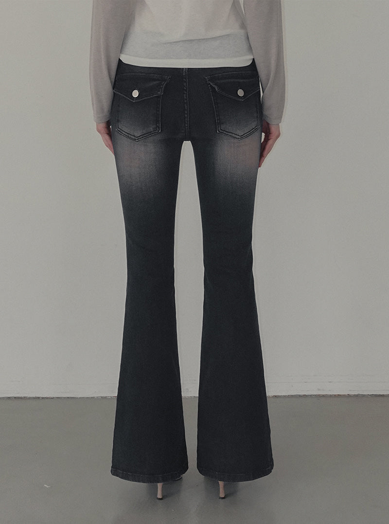 Beulke vintage washed bootcut long denim pants | View 6