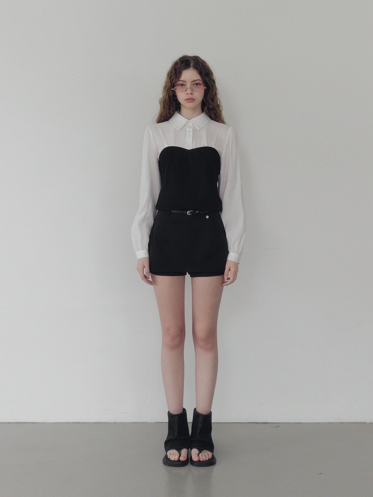 Wipin Knit Top Bustier Shirt Blouse