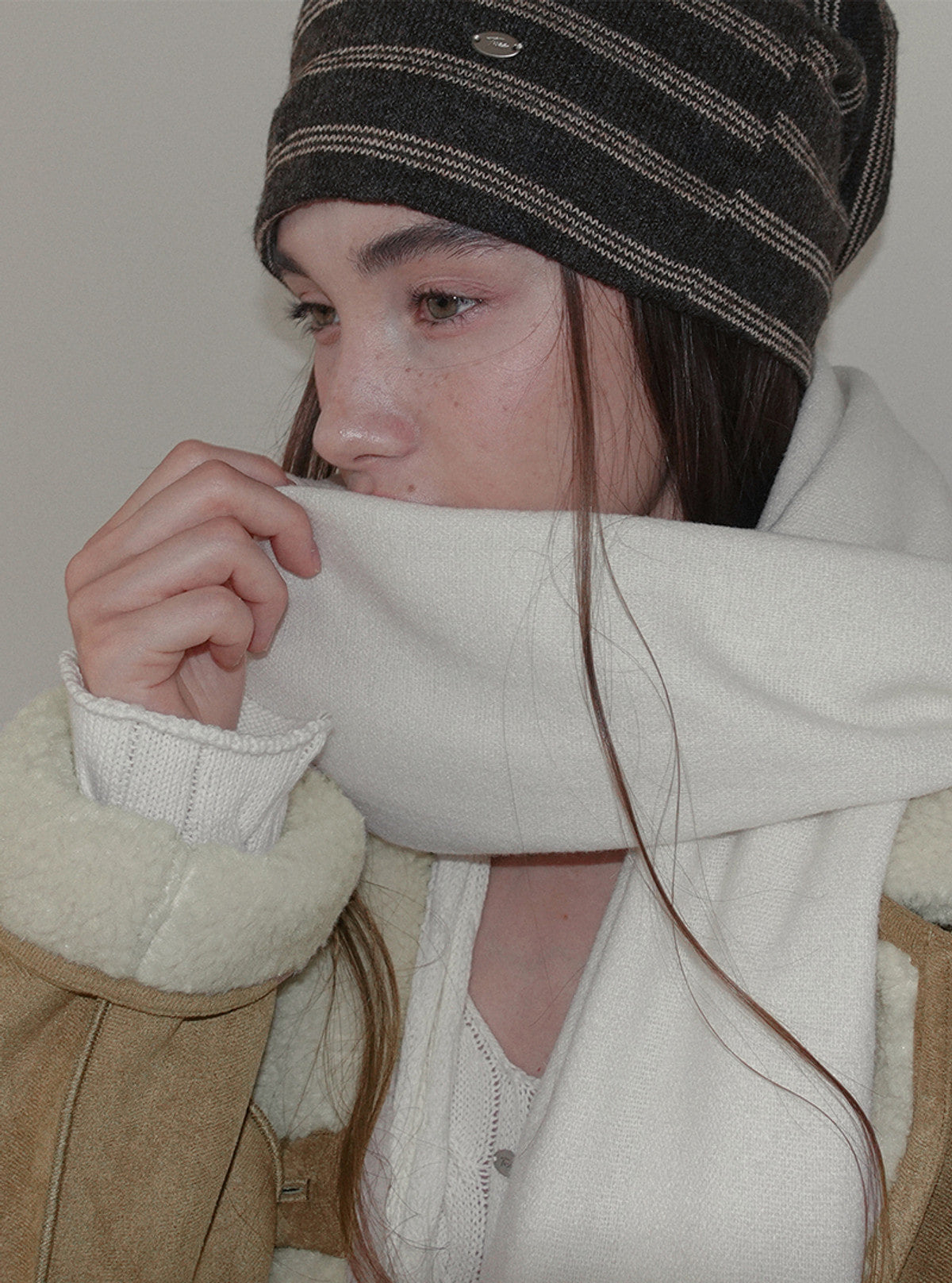 Kain basic color long muffler | View 18