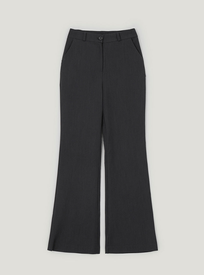 Remi semi bootcut slacks | Charcoal cutout