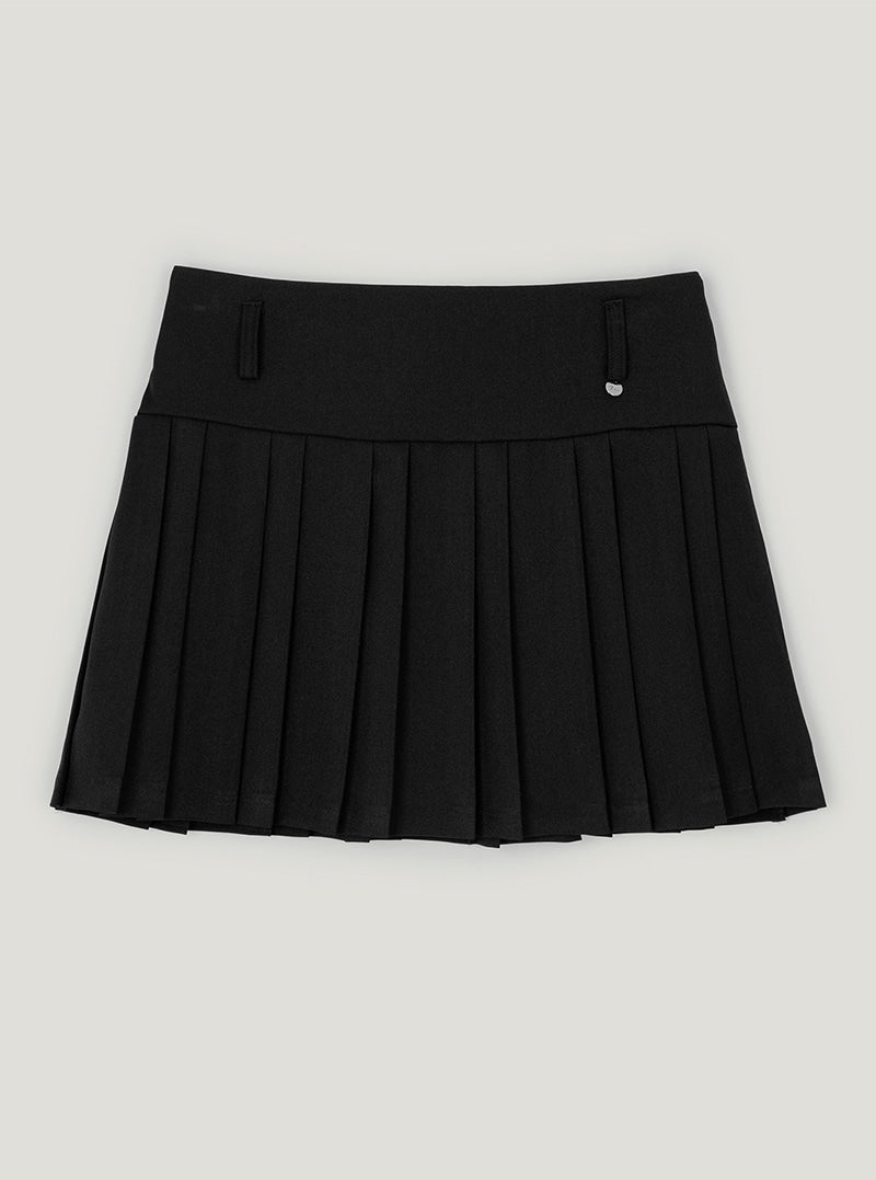 Izet pleated mini skirt | Black cutout