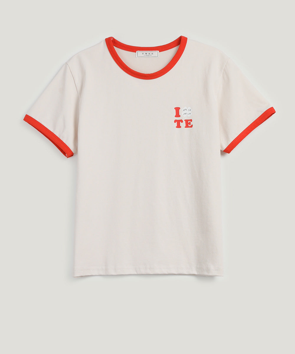 Clover Contrast Ringer T-Shirt