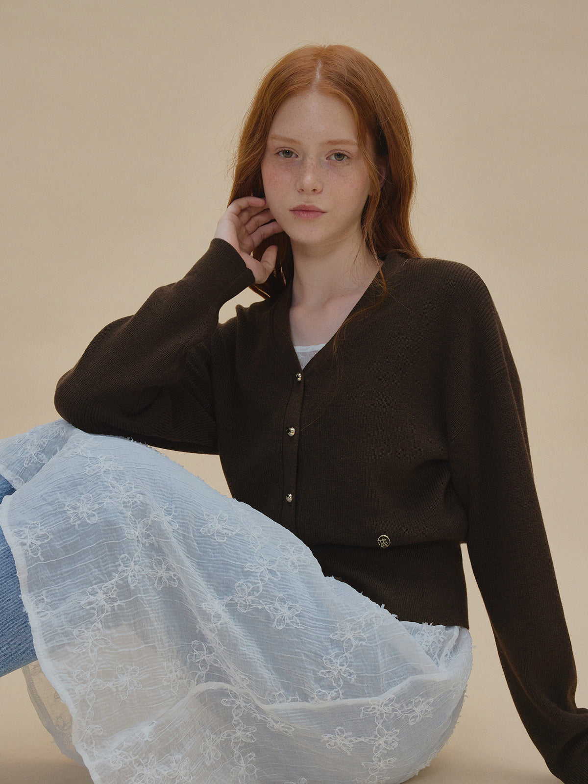 Pichu Puff V-Neck Cardigan