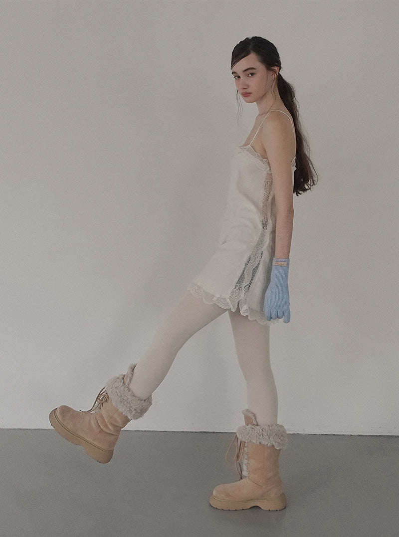Iden lace suede sleeveless top | View 4