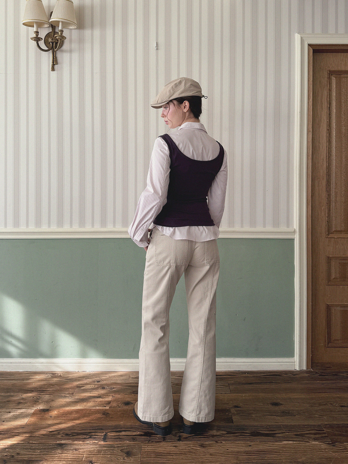 [TWEE] Pantalon Long Semi-Bootcut à Poche Bandi