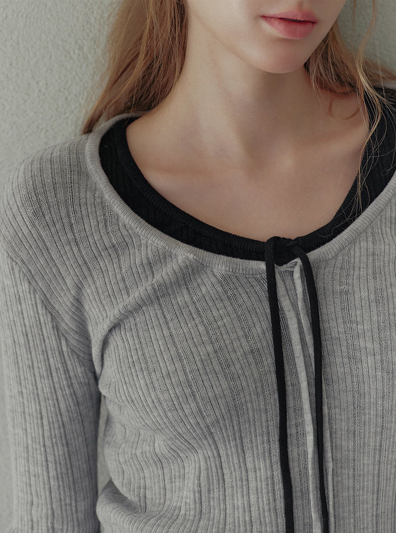 Bills strap ribbed long sleeve knit | View 4