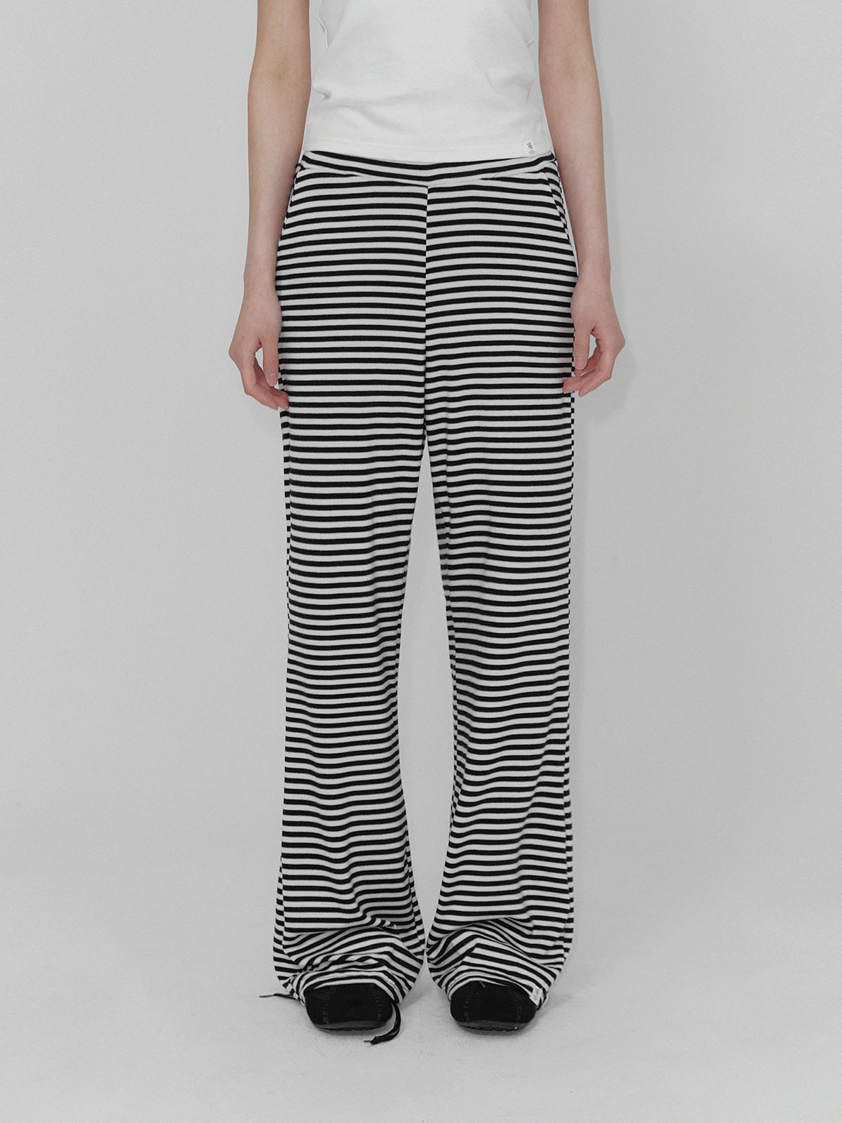 [TWEE] Dult Gestreifte Bootcut-Lange Hose mit Bund