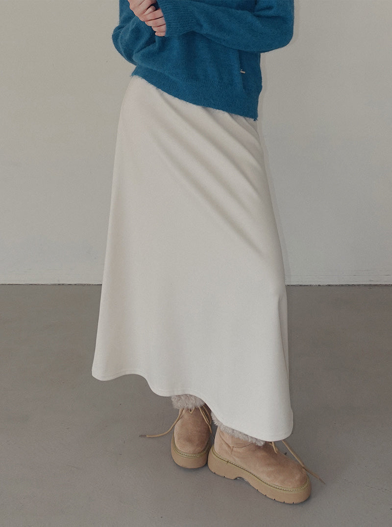 Castle banding flare maxi long skirt | View 5