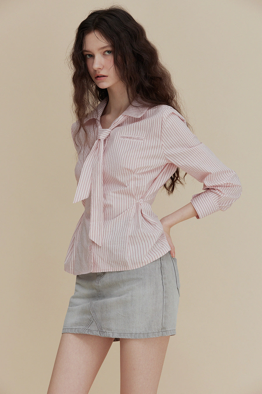 Varnish Tie Stripe Shirt