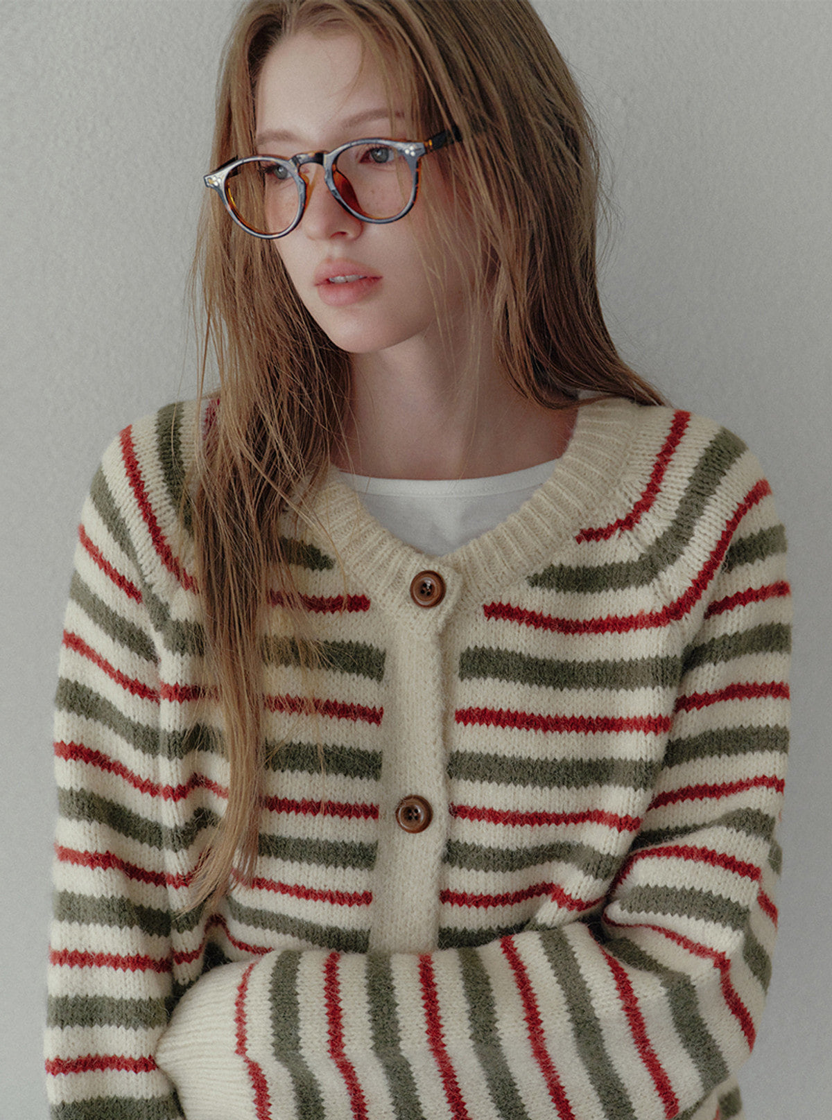Lego multi-stripe knit long sleeve cardigan | View 5