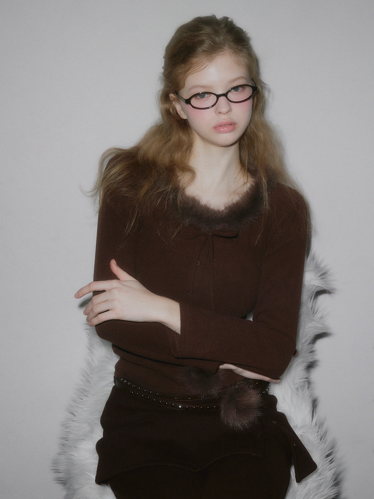 [TWEE] Vinz Fur Pom Langarmshirt