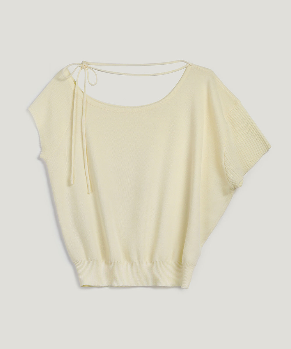 Waven Strap Half-Off Knit