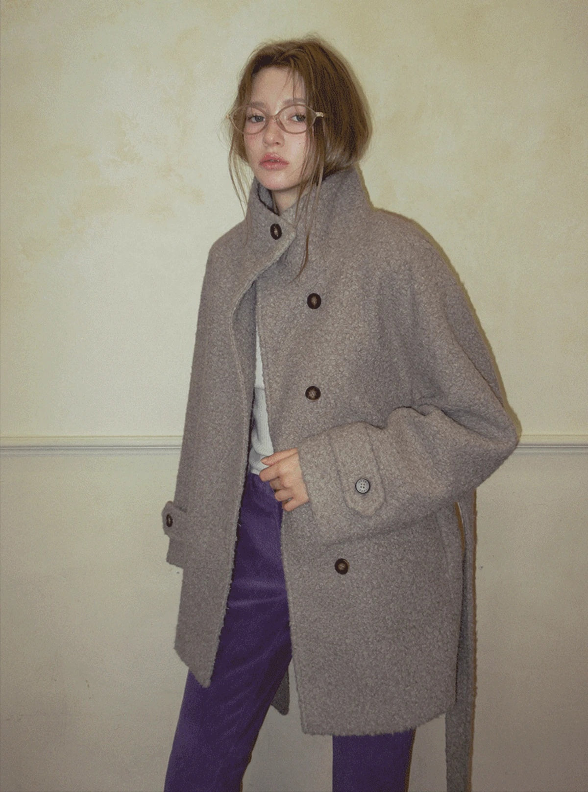 TWEE Obins boucle half coat (strap set) | Main product image