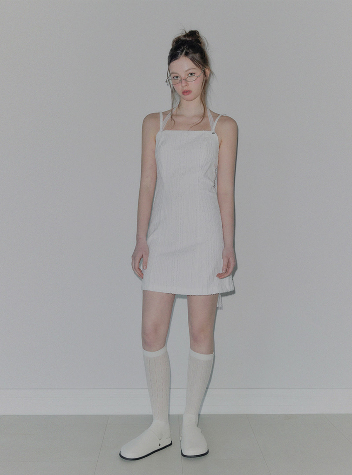 Flurty Lace Strap Sleeveless Mini Dress