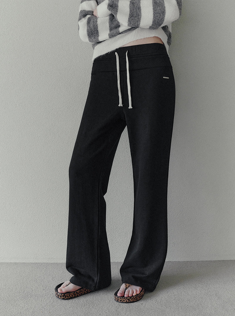 Adin layered double band wide long pants | View 4