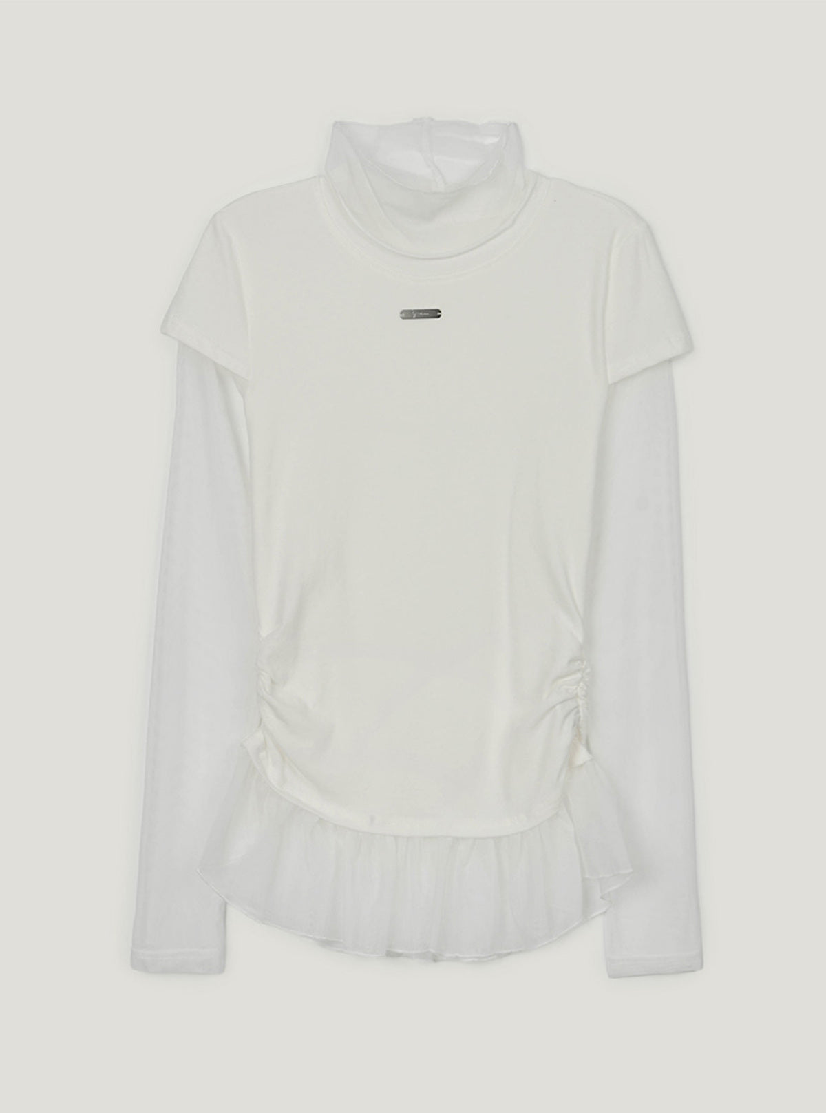Perin Sheer Layered Long-Sleeve Blouse