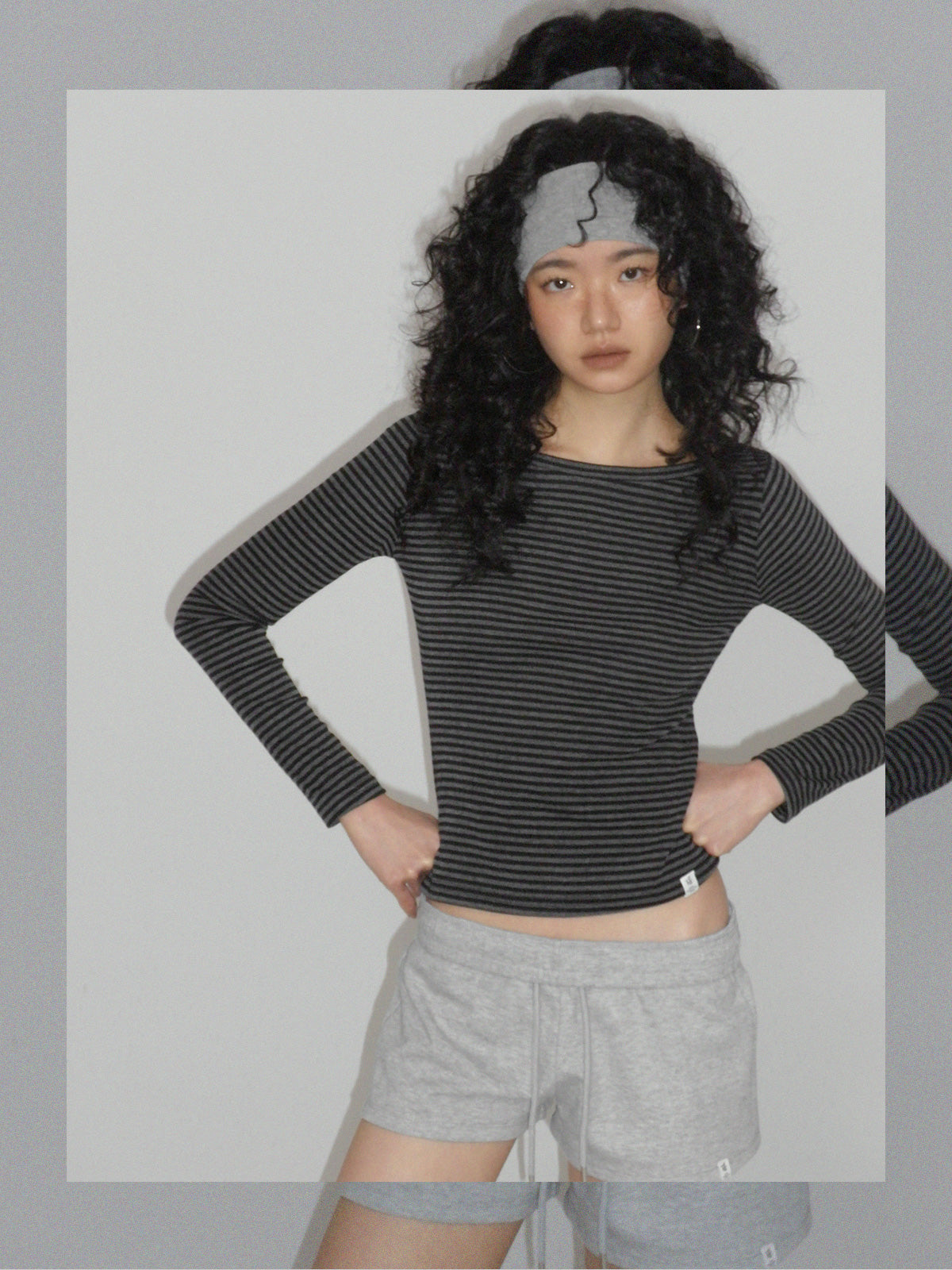 [TWEE] Boen ストライプ ボートネック長袖Tシャツ