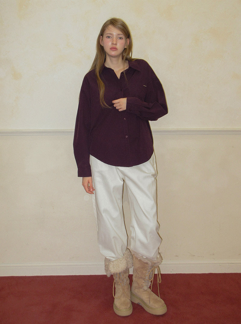 TWEE Pellit basic semi-wide long pants | Product styling view 9