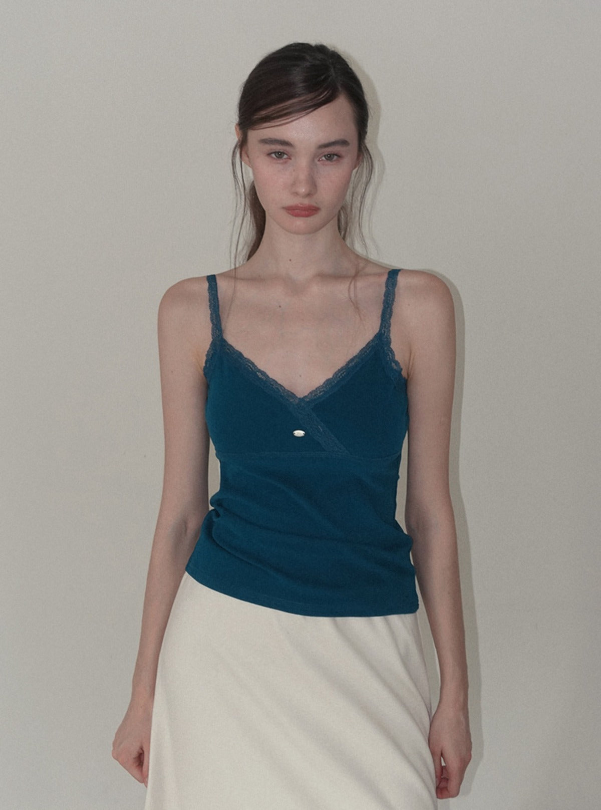 Rosel lace suede sleeveless top | Main