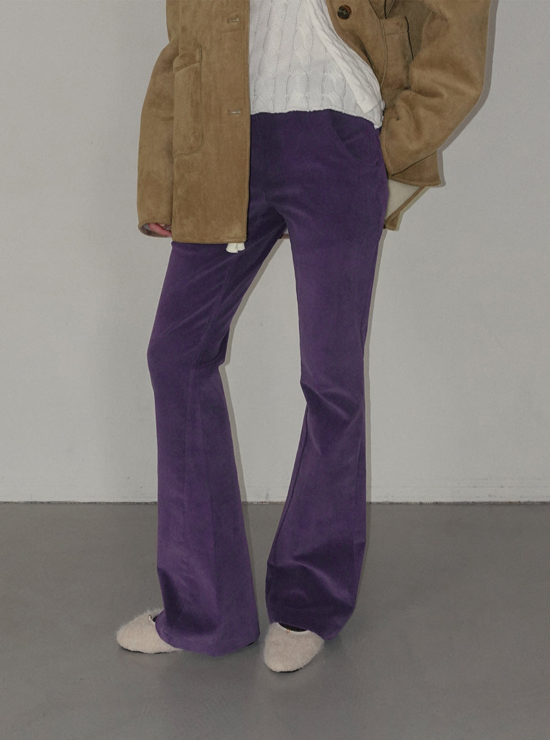 Denve corduroy semi bootscut long pants | View 5
