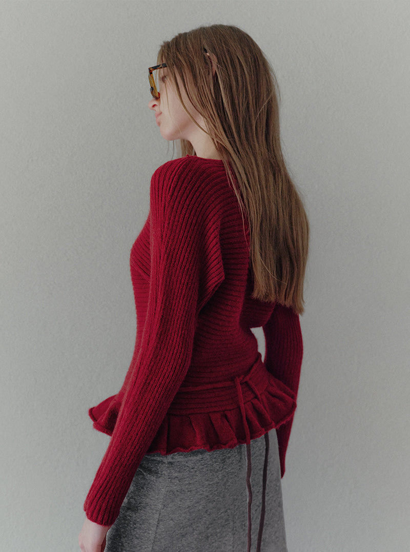 Seodin wave flare long sleeve knit | View 5