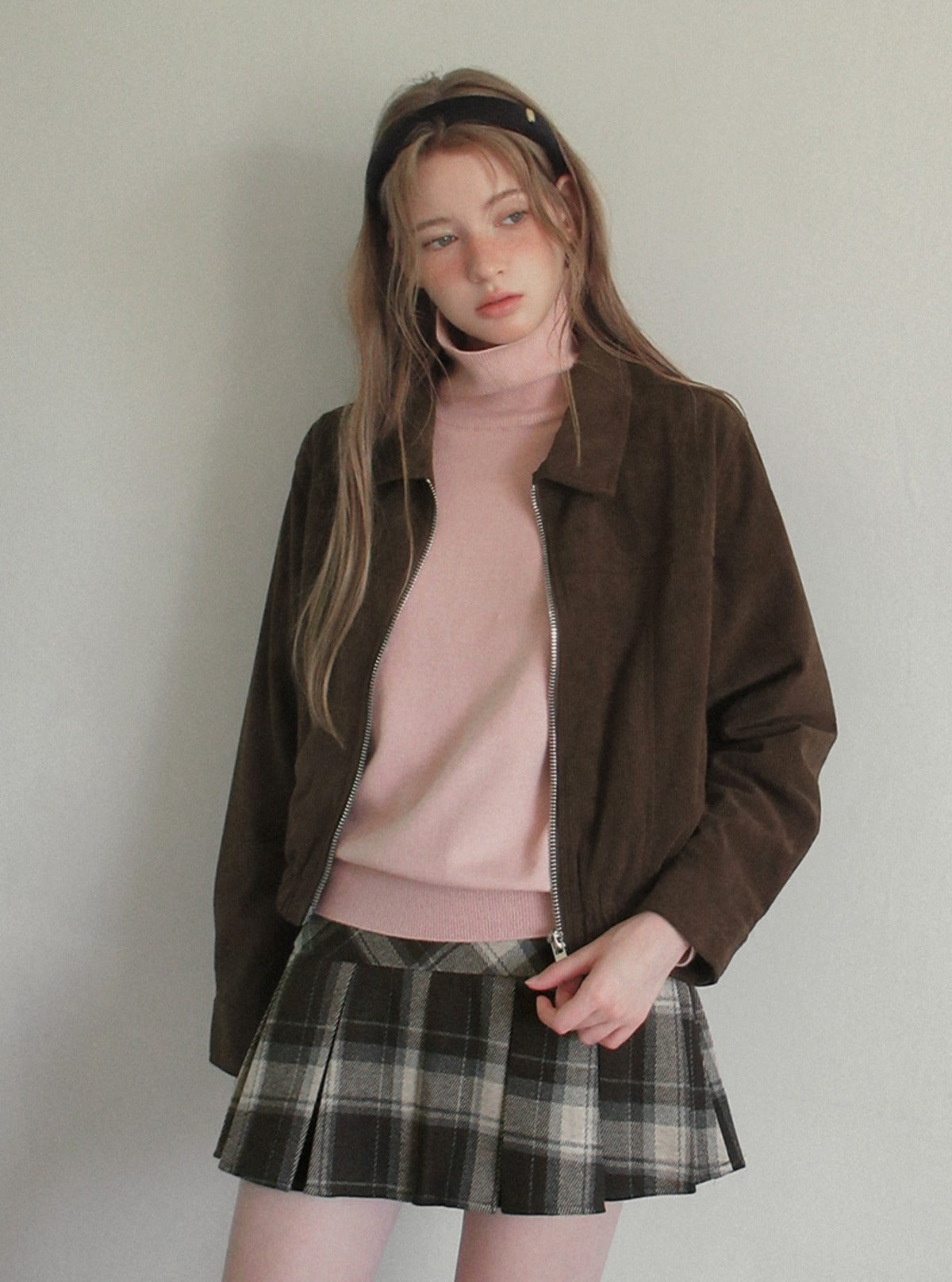 TWEE Bent corduroy collar long sleeve jacket | Main product image