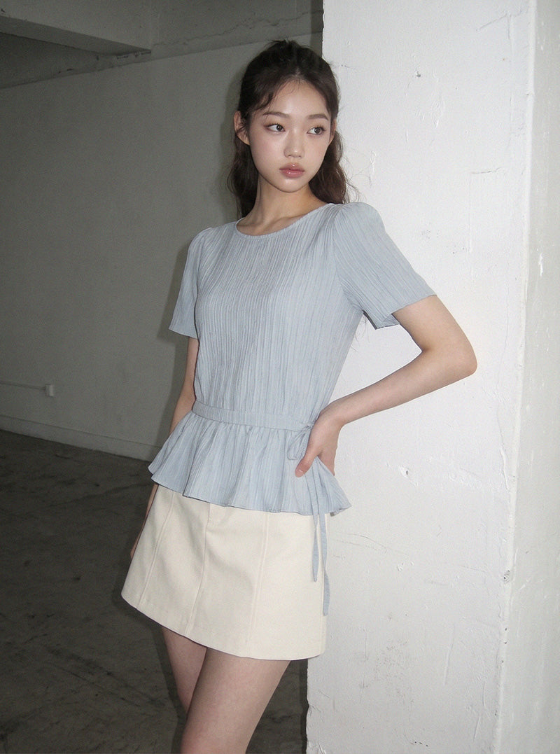 Sena belt pleated mini skirt | View 3