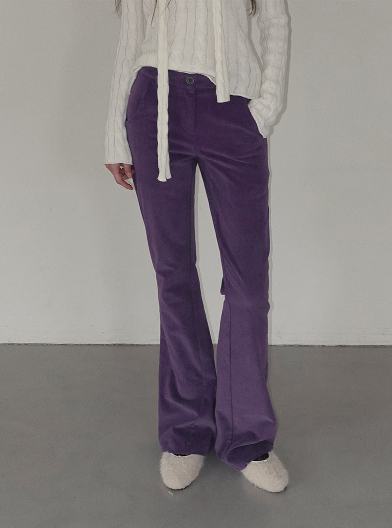 Denve corduroy semi bootscut long pants | View 4