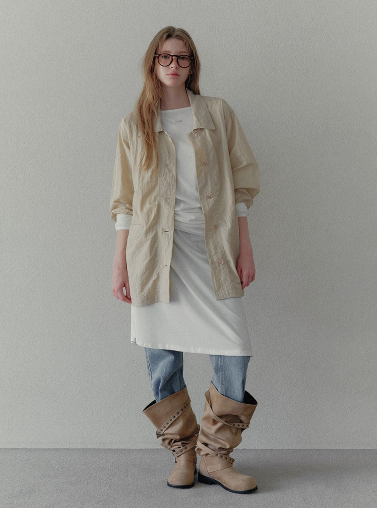 Maren nylon shirt jacket | Main